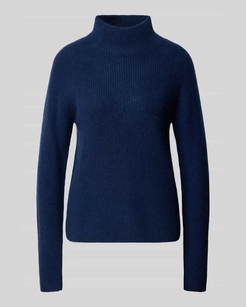 Fynch-Hatton Strickpullover aus Kaschmir mit Stehkragen Marine