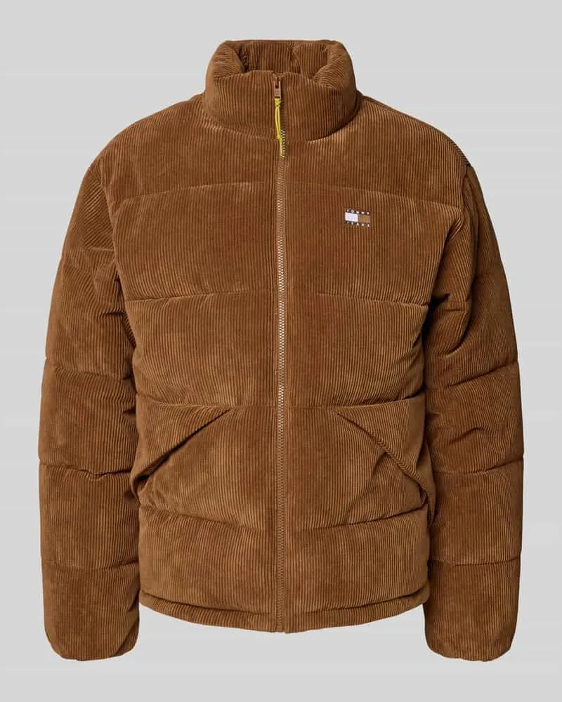 Tommy Hilfiger Relaxed Fit Steppjacke aus Cord Hellbraun