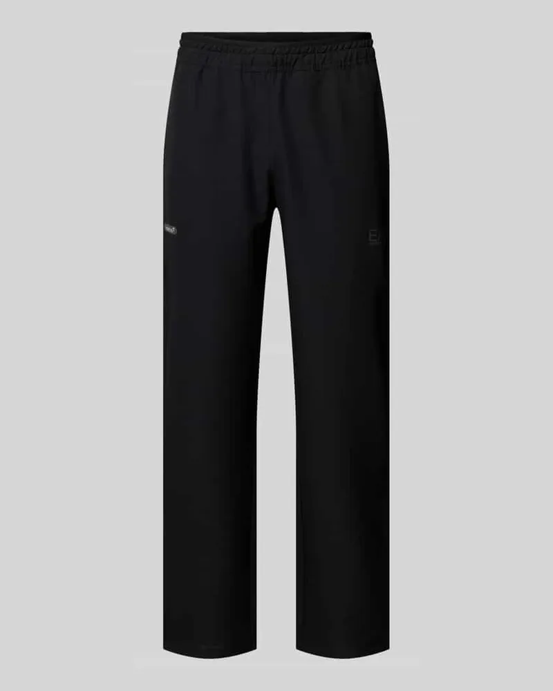 EA7 Sweathose mit Label-Detail Black