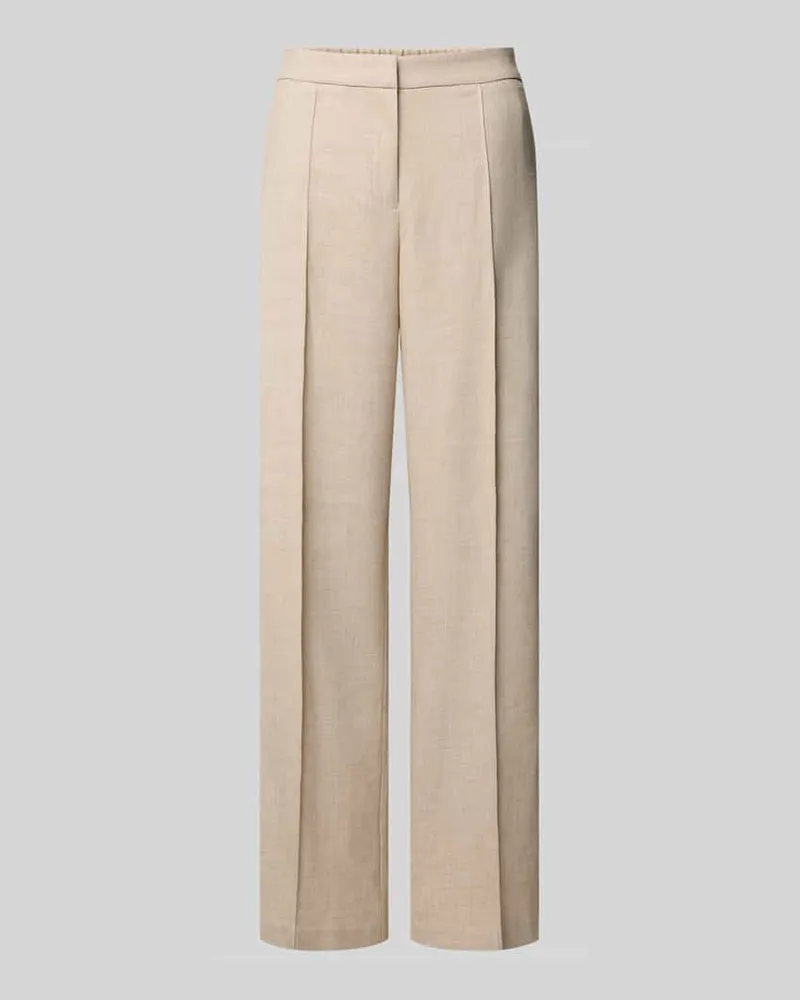 OPUS Stoffhose mit Längsnähten Modell 'Maiga cozy Beige