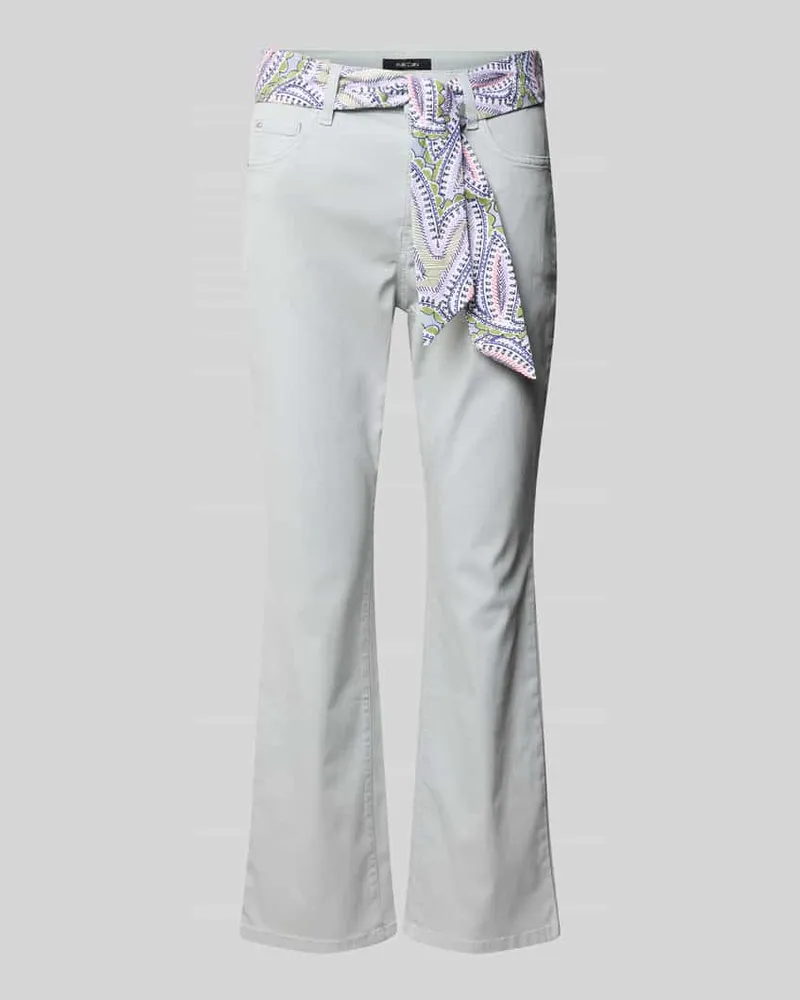 Marc Cain Hose mit Bindegürtel Hellblau