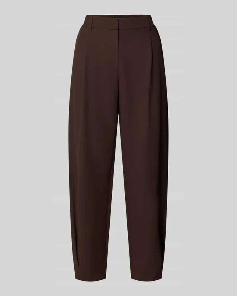 S.Oliver Weite Bundfaltenhose Dunkelbraun