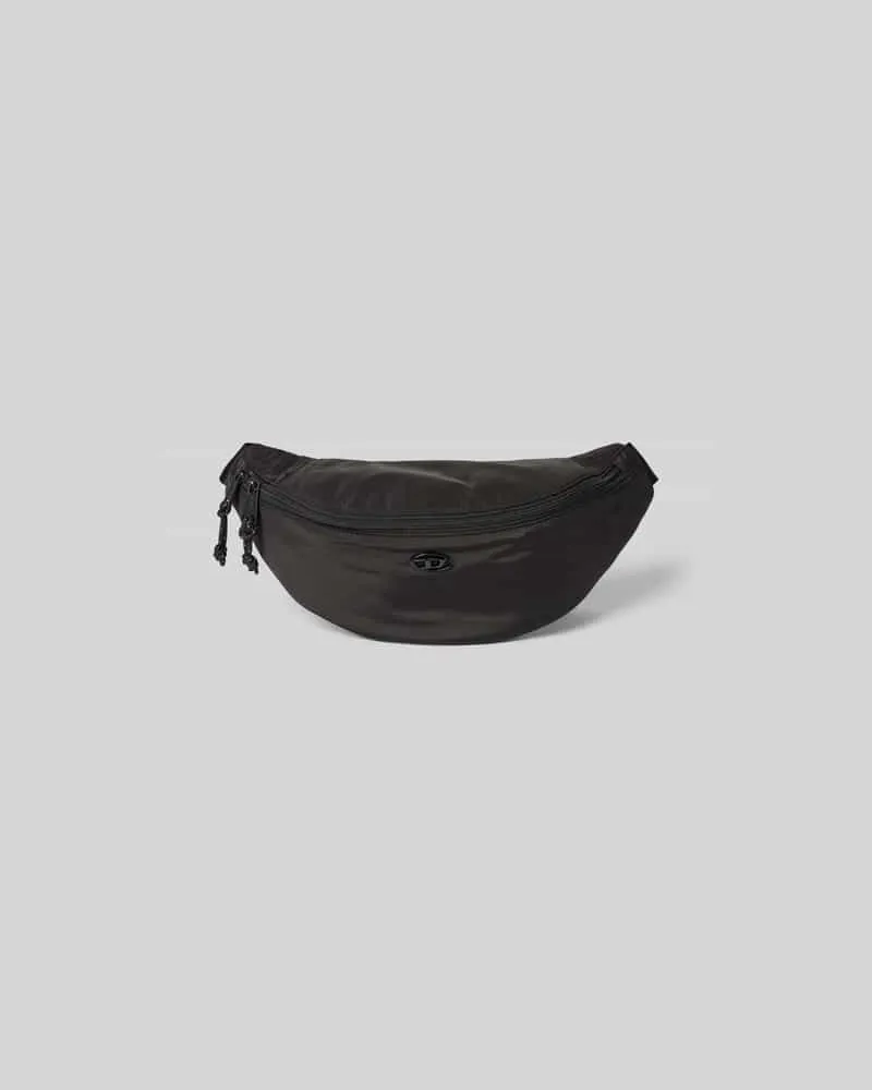 Diesel Bauchtasche mit Logo-Applikation Black