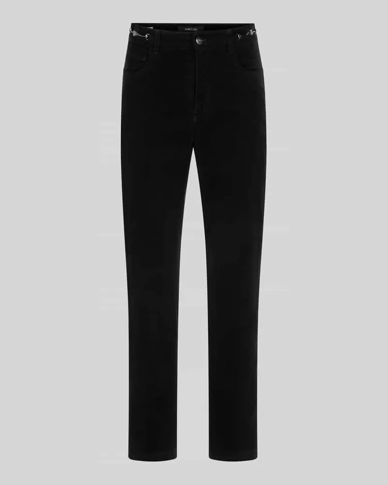 Marc Cain Schmale Hose mit verdecktem Reißverschluss Black