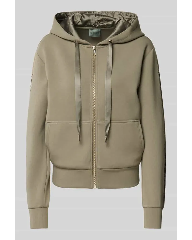 Guess Sweatjacke mit Label-Details Oliv