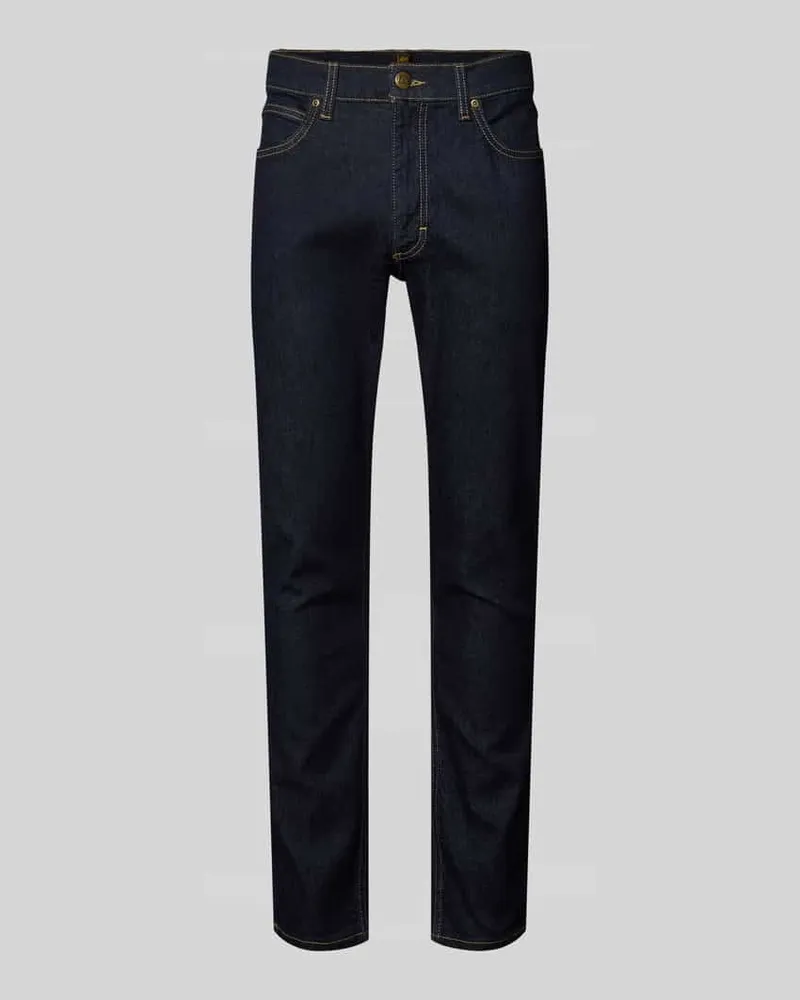 Lee Slim Fit Jeans im 5-Pocket-Design Modell 'LUKE Dunkelblau