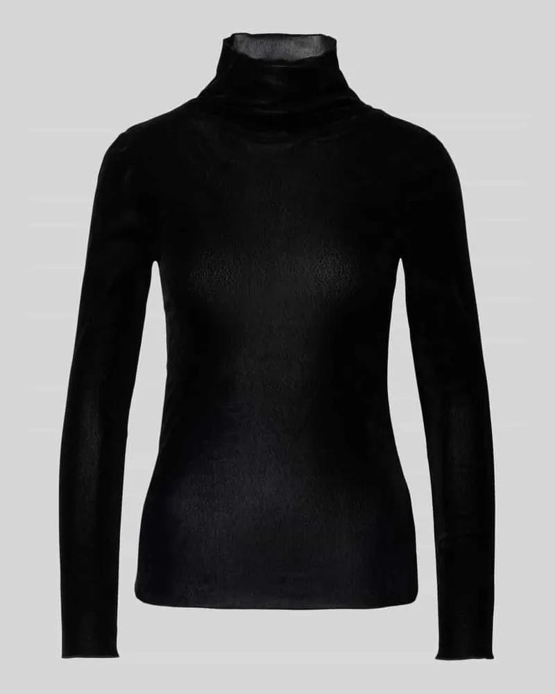 Luisa Cerano Longsleeve mit Stehkragen Black