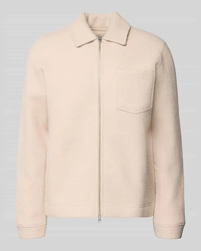 Samsøe & Samsøe Regular Fit Hemdjacke aus reiner Wolle Modell 'HANNES Ecru