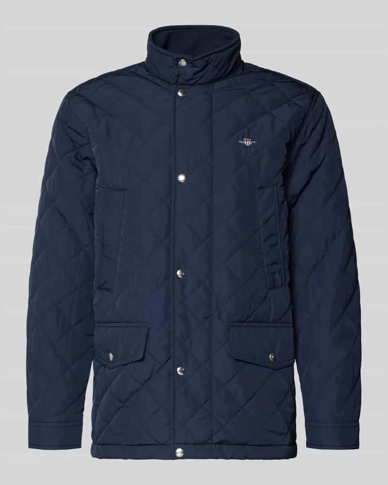 Gant Regular Fit Steppjacke mit Logo-Stitching Modell 'Windcheater Marine