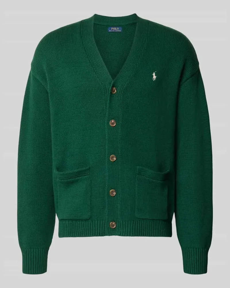 Ralph Lauren Relaxed Fit Strickjacke aus reiner Baumwolle Gruen