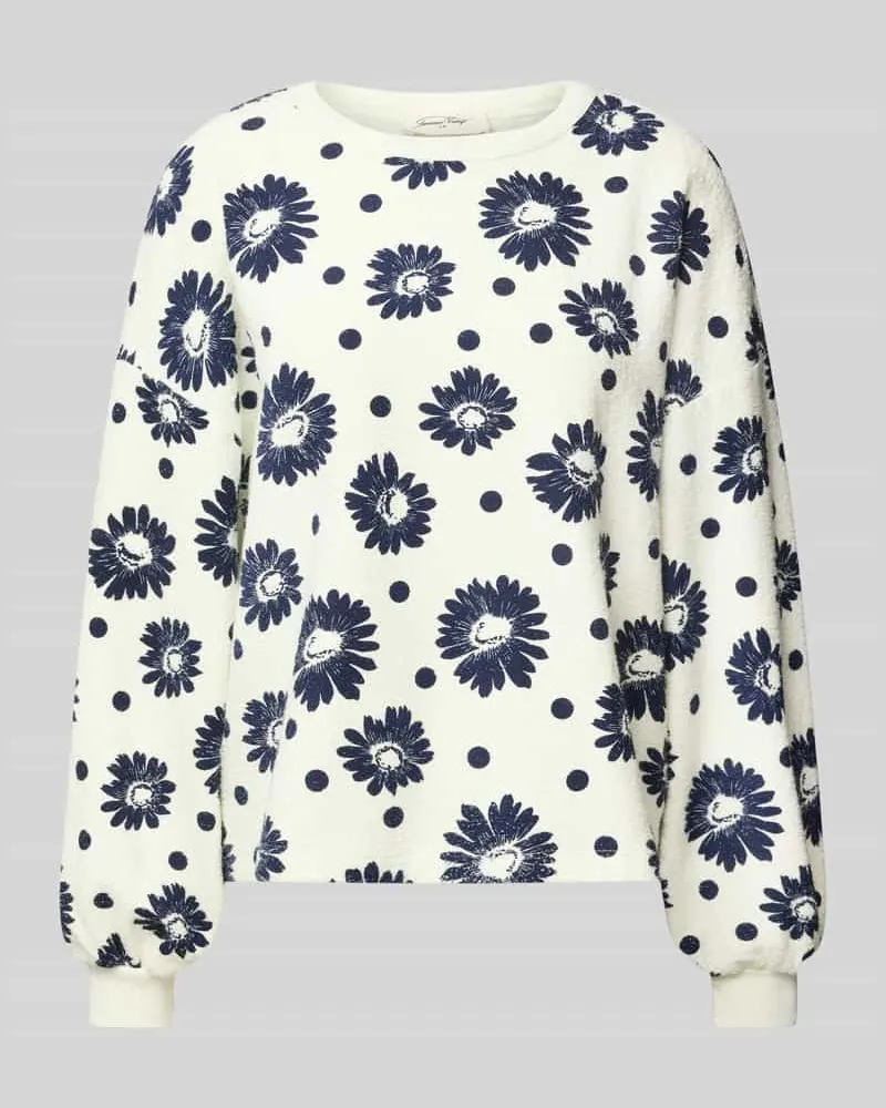 American Vintage Sweatshirt mit gerippten Abschlüssen Modell 'BOBYPARK Offwhite