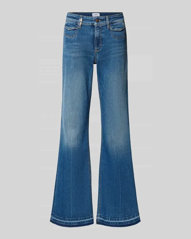 Cambio Loose Fit Jeans mit Label-Detail Modell 'FABIENNE Jeansblau