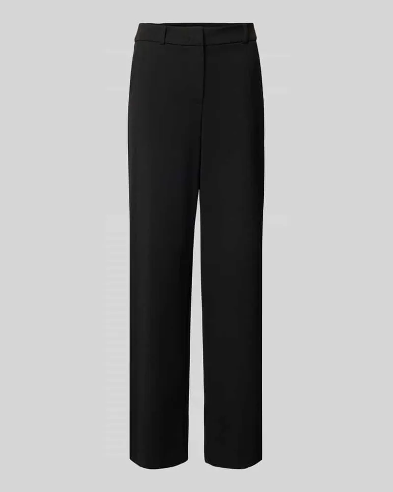 COMMA Straight Leg Stoffhose mit Gürtelschlaufen Black