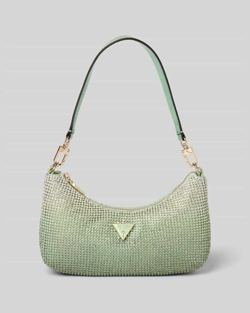 Guess Handtasche mit Strasssteinbesatz Modell 'ZALINA Hellgruen