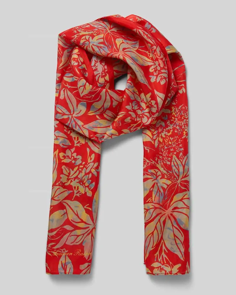 Ralph Lauren Seidenschal mit Label-Schriftzug Orange