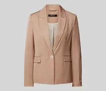 Blazer aus Viskose-Leinen-Mix in unifarbenem Design