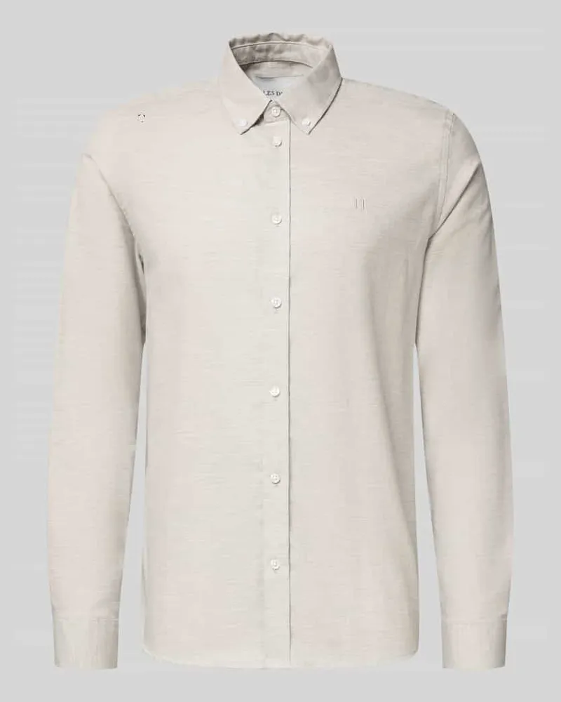 LES DEUX Regular Fit Freizeithemd mit Button-Down-Kragen Mittelgrau