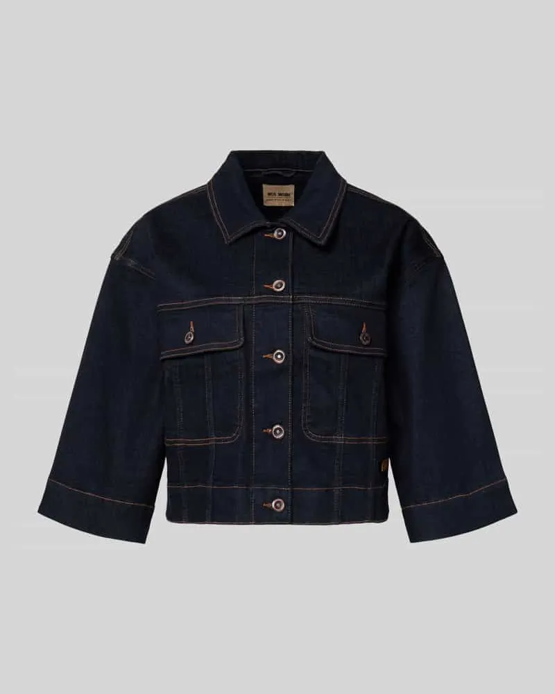 Mos Mosh Jeansjacke mit 3/4-Arm Modell 'Penn Dunkelblau