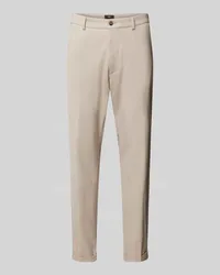 cinque Tapered Fit Stoffhose mit Gürtelschlaufen Modell 'CIBODO Beige