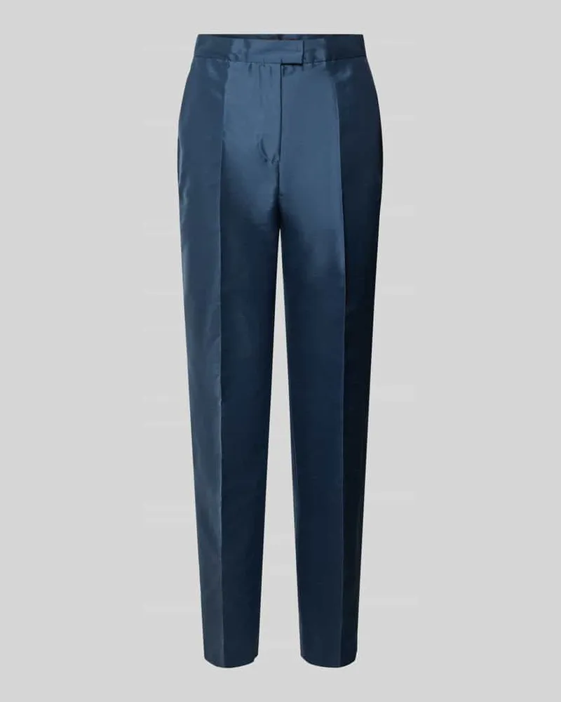 Max Mara Regular Fit Zigarettenhose aus reiner Seide Modell 'ORATA Rauchblau