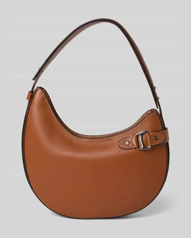 Ralph Lauren Shoulder Bag aus echtem Rindsleder Modell 'Tasha Cognac