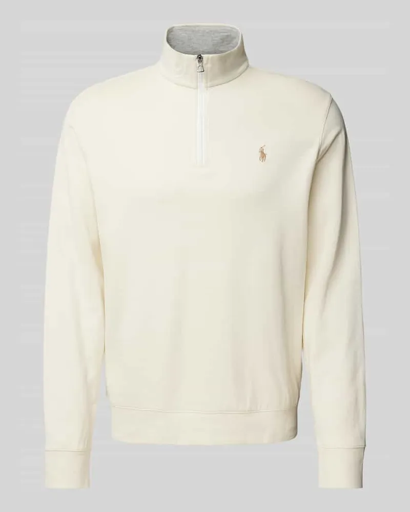 Ralph Lauren Sweatshirt mit Label-Stitching Ecru