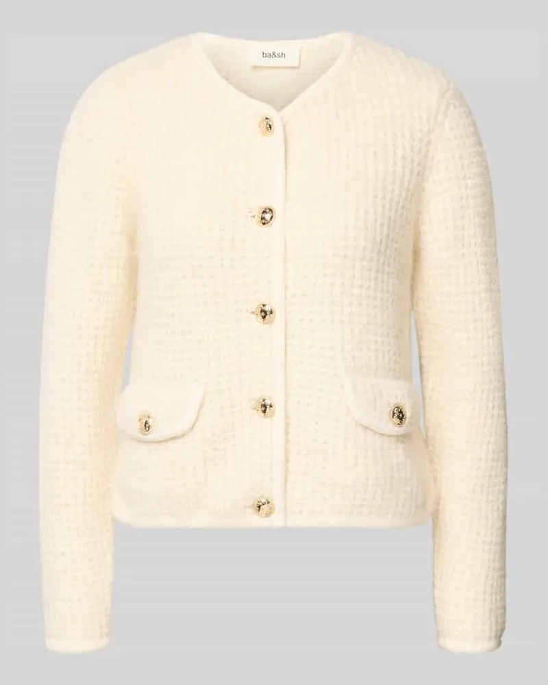 ba&sh Strickjacke aus Alpaka-Mix mit Knopfleiste Modell 'HARRY Ecru
