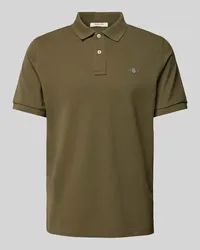 Gant Regular Fit Poloshirt mit Label-Stitching Oliv