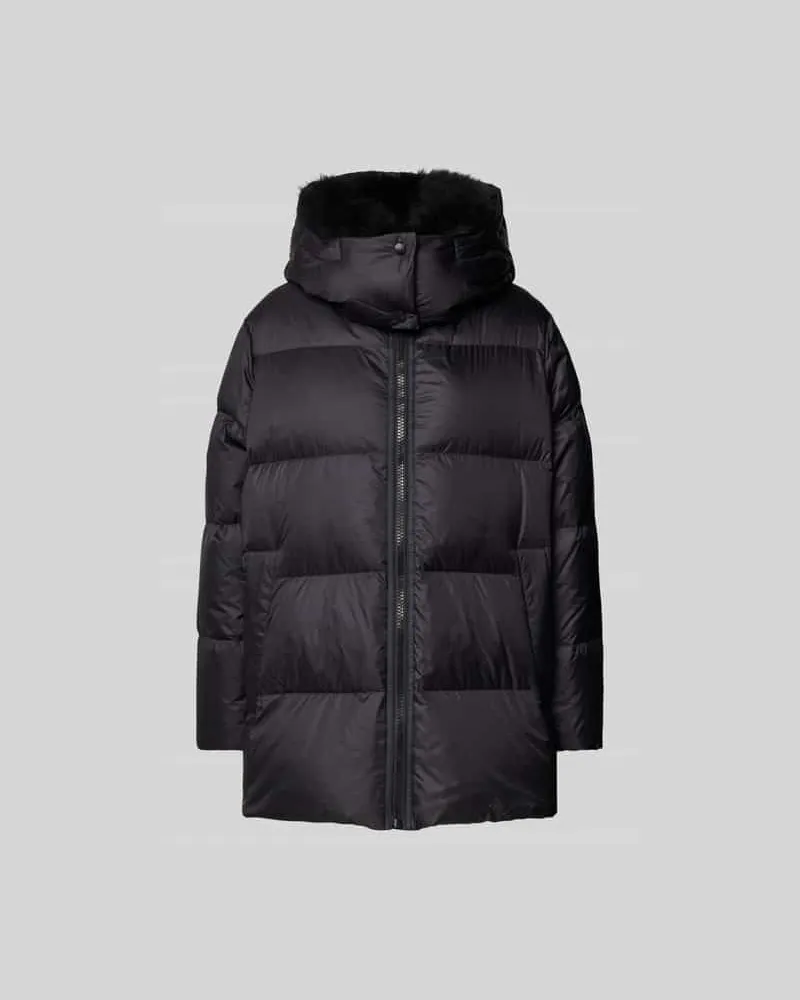 Yves Salomon Steppjacke mit Kapuze Black