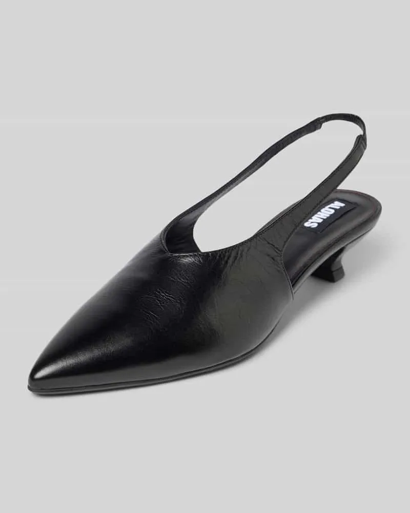 Alohas Pumps aus Leder mit elastischem Riemen Modell 'Eros Black