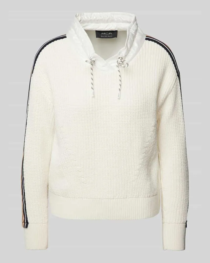 Marc Cain Strickpullover mit Stehkragen Offwhite