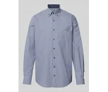 Comfort Fit Business-Hemd mit Button-Down-Kragen