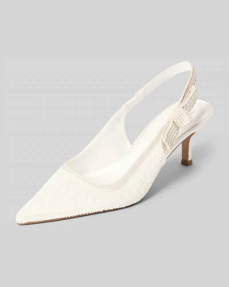 Steve Madden Slingpumps mit Perlenbesatz Modell 'Ensemble Offwhite