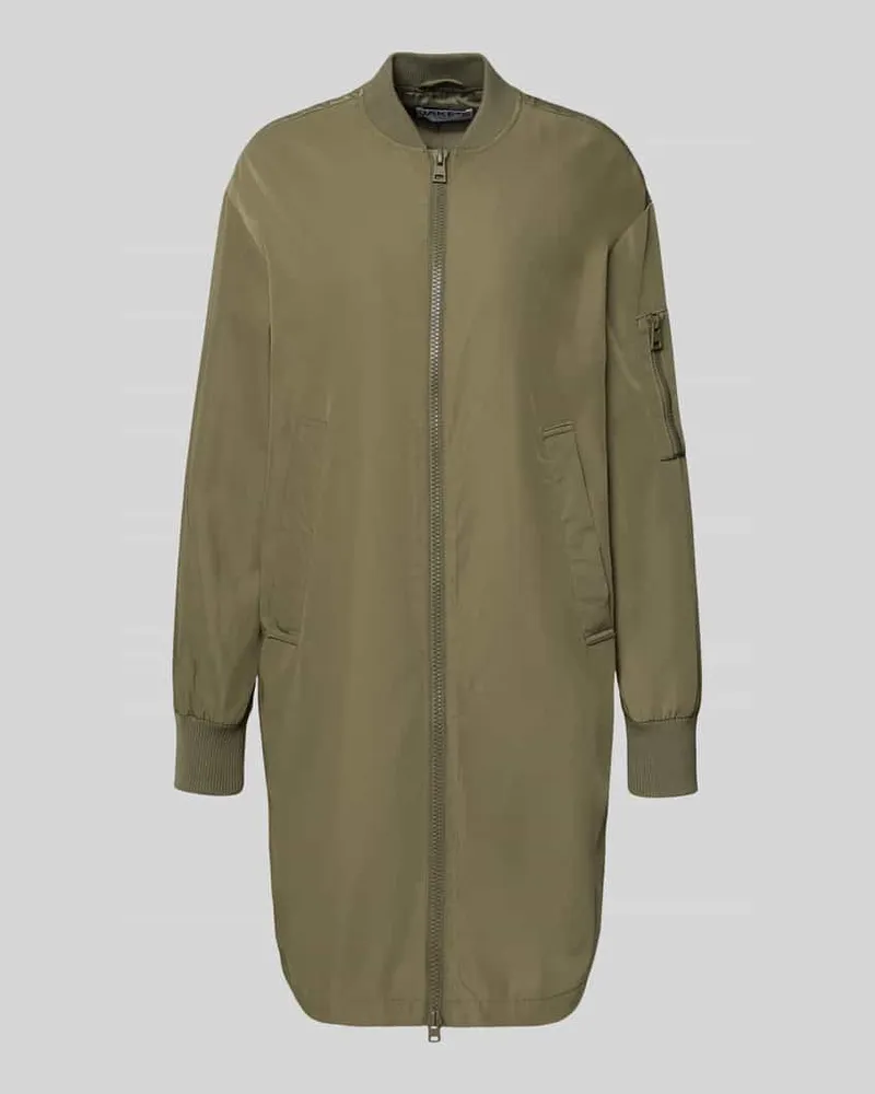 JAKE*S Mantel mit elastischen Ärmelabschlüssen Khaki