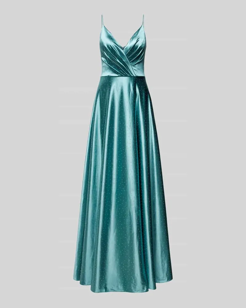 LUXUAR Abendkleid mit Herz-Ausschnitt Aqua