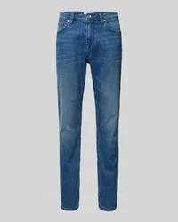 Tom Tailor Slim Fit Jeans in unifarbenem Design Modell 'Josh Jeansblau