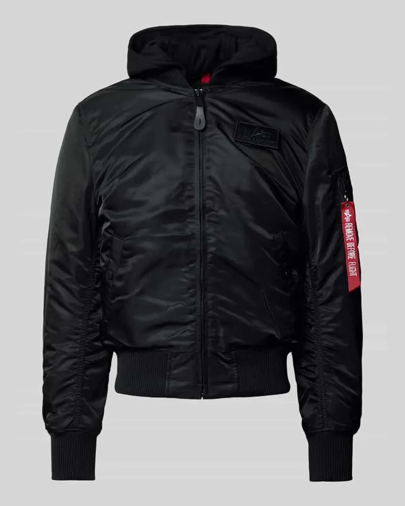 Alpha Industries Bomberjacke mit Label-Patch Black
