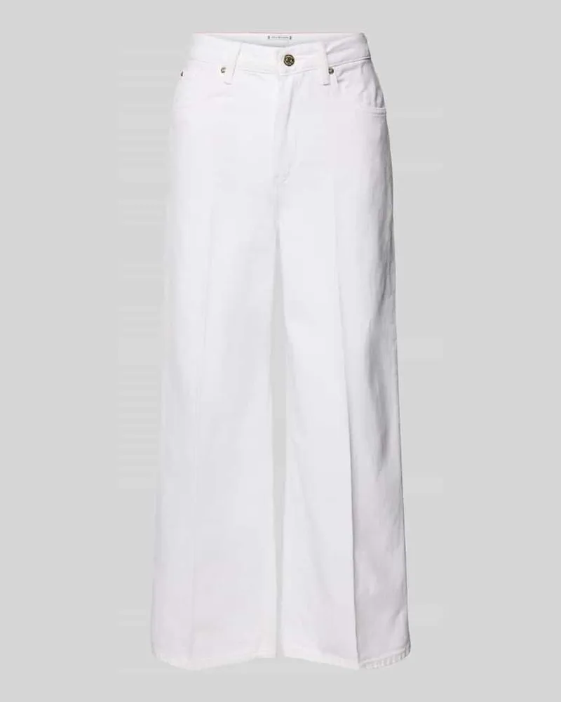 Tommy Hilfiger Wide Leg Jeans aus reiner Baumwolle Weiss