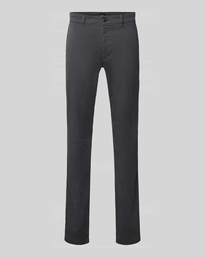 HUGO BOSS Slim Fit Chino aus Baumwoll-Mix Modell 'Chino Slim 2 Marine