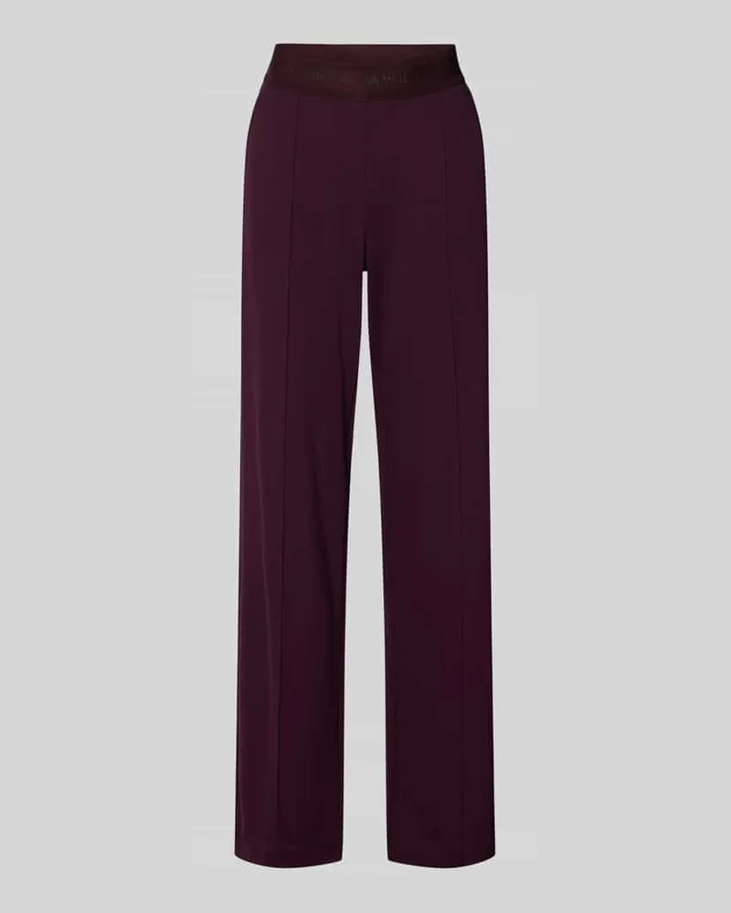 Milano Italy Stoffhose mit elastischem Logo-Bund Bordeaux