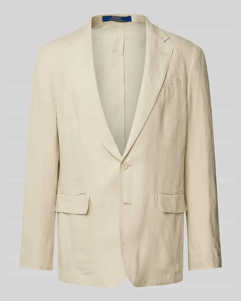 Ralph Lauren Regular Fit 2-Knopf-Sakko aus reinem Leinen Beige