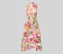 Cocktailkleid mit Umlegekragen und V-Ausschnitt