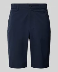 HUGO BOSS Regular Fit Shorts mit Gürtelschlaufen Modell 'Speedflex Dunkelblau