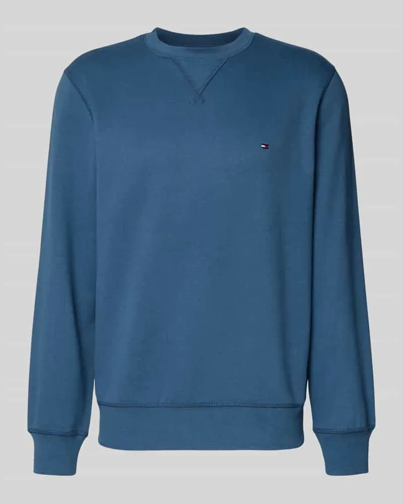 Tommy Hilfiger Regular Fit Sweatshirt Baumwoll-Mix Petrol