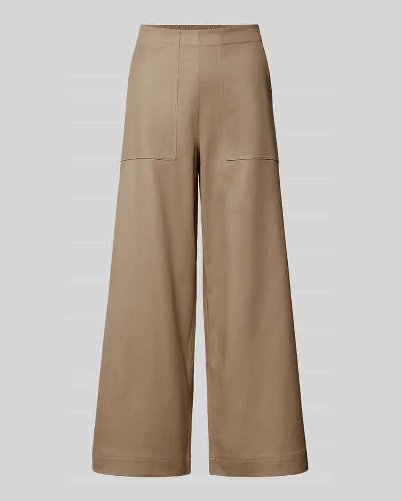 Marc O'Polo Weite Hose aus Bio-Baumwoll-Lyocell-Mix mit aufgesetzten seitlichen Eingrifftaschen Camel