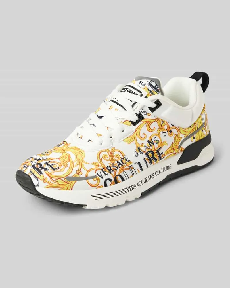 Versace Jeans Sneaker mit Label-Motiv-Print Modell 'FONDO DYNAMIC Weiss