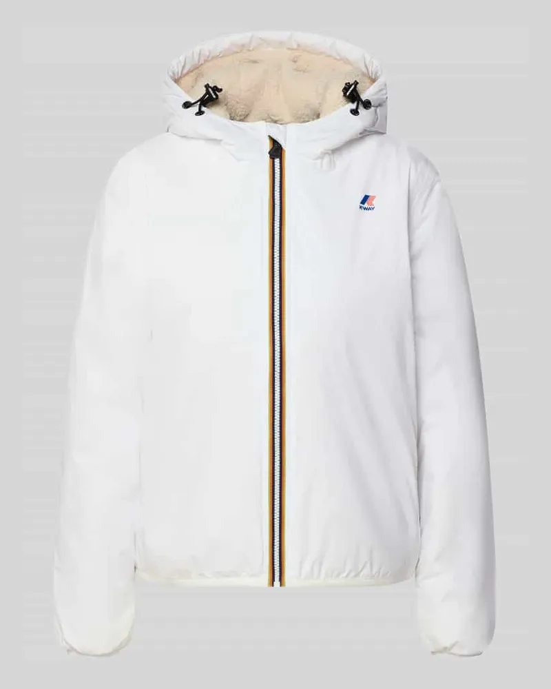 K-Way Regular Fit Jacke mit Logo-Print Modell 'CLAUDETTE Weiss