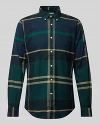 Barbour Tailored Fit Freizeithemd mit Button-Down-Kragen Modell 'Iceloch Gruen