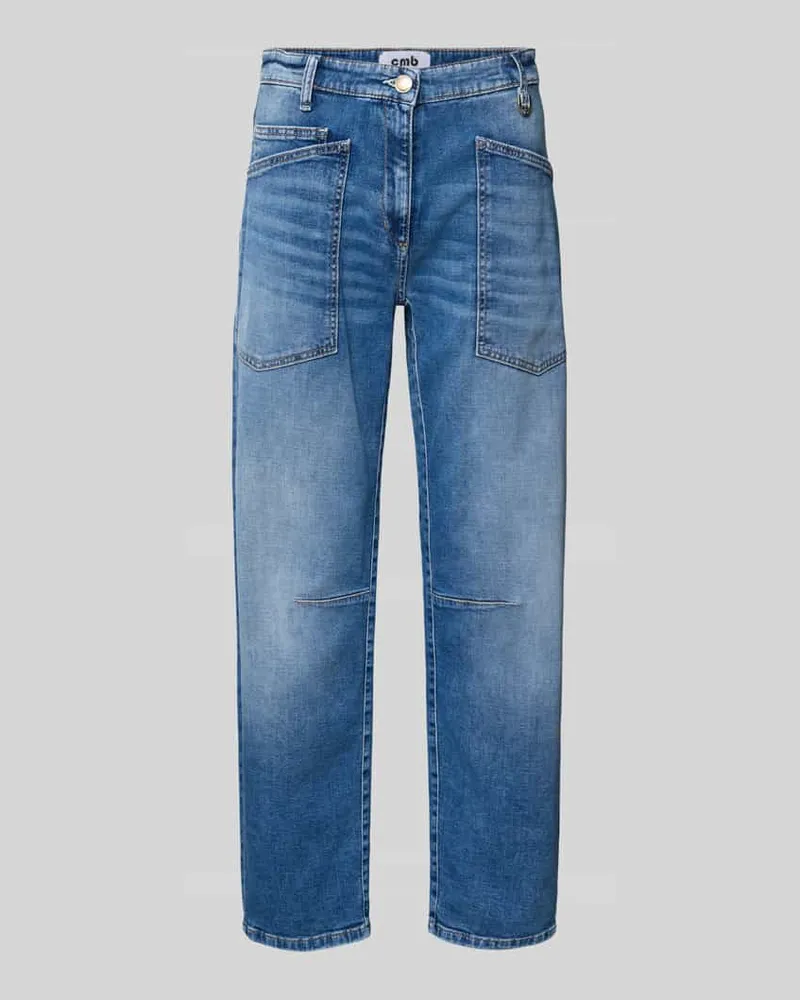 Cambio Barrel Fit Jeans mit aufgesetzten Taschen Modell 'OCEAN Jeansblau
