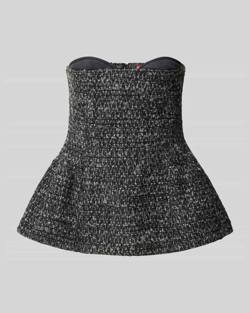 Diesel Corsage in Bouclé-Optik Dunkelgrau